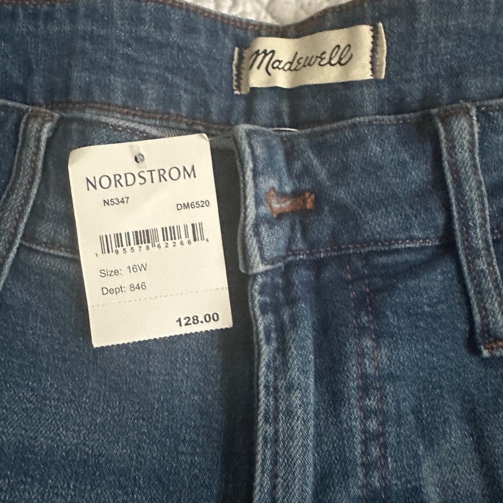NWT Madewell Wide Leg Jean Size 16 | Nordstrom —